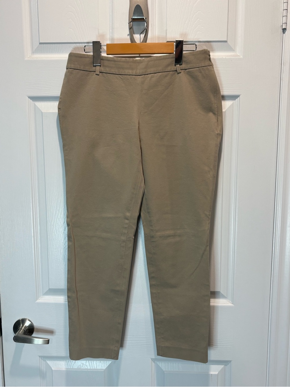 Aritzia Babaton Elliot Bi-Stretch Slim Cropped Pants, Khaki Tan Beige, Size 10